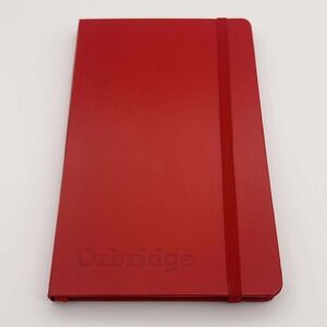 Orbridge Red Notebook Journal Elastic Closure Lined Pages Pocket Folder NEW‎